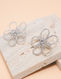 Earcuff strass flor - Marilelly