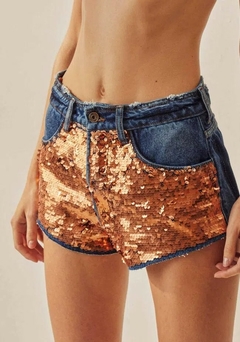 SHORT JEANS COM PAETE | LANÇA PERFUME - comprar online