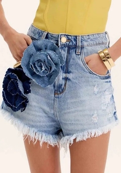 SHORT HOT PANTS JEANS FLORES | LANÇA PERFUME - comprar online