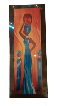 Cuadros Decorativos con Relieve de Africanas 19x45 cm en internet