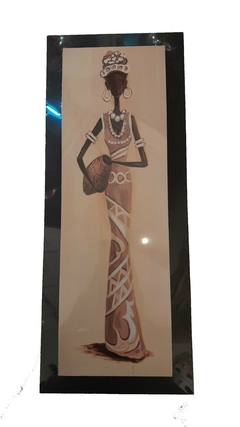 Cuadros Decorativos con Relieve de Africanas 19x45 cm - MAYADECO.ART