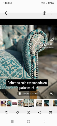 Poltronas rulo con Capitoné en internet