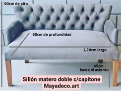 Sillón Matero Doble con Capitoné - MAYADECO.ART