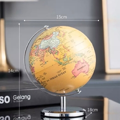 Globo Terrestre Decorativo Brilhante , ideal para decoração nobre e bonita. Globo terrestre grande e bonito com brilho espelhado . objeto decorativo para mesa , home office estante , nicho e aparador . Globo mapa mundi terrestre para escritório de advocac