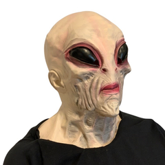 Máscara ET Alien Realista com Pescoço e Colo - Extraterrestre - Alienígena - ET - A pronta-entrega | Modelo Pele tom claro | Item de Terror Horror Fantasia de Halloween Cosplay de dia das Bruxas e envio imediato