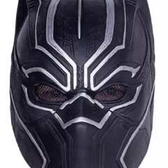 Máscara Capacete de Pantera Negra na cor preta - Modelo luxo com detalhes prateados | a pronta-entrega - Marvel | Mascara Premium realística para Fantasia Halloween Cosplay envio imediato realística a pronta entrega