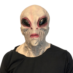 Máscara ET Alien Realista com Pescoço e Colo - Extraterrestre - Alienígena - ET - A pronta-entrega | Modelo Pele tom claro | Item de Terror Horror Fantasia de Halloween Cosplay de dia das Bruxas e envio imediato