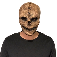 Máscara Realista Caveira Crânio Costurado | Dr. Jonathan Crane ( Scarecrow - Espantalho do Batman ) Esqueleto Terror de Látex - comprar online