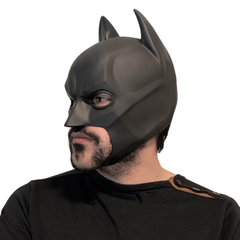 Máscara | Capacete do Batman de Vinil Estruturado - Modelo Acabamento Liso | a pronta-entrega - DC COMICS | Mascara Premium de Bruce Wayne para Fantasia Halloween Cosplay envio imediato a pronta-entrega
