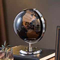 Globo Terrestre Decorativo Brilhante , ideal para decoração nobre e bonita. Globo terrestre grande e bonito com brilho espelhado . objeto decorativo para mesa , home office estante , nicho e aparador . Globo mapa mundi terrestre para escritório de advocac