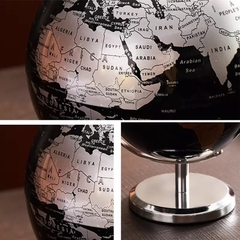 Globo Terrestre Decorativo Brilhante , ideal para decoração nobre e bonita. Globo terrestre grande e bonito com brilho espelhado . objeto decorativo para mesa , home office estante , nicho e aparador . Globo mapa mundi terrestre para escritório de advocac