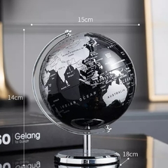 Globo Terrestre Decorativo Brilhante , ideal para decoração nobre e bonita. Globo terrestre grande e bonito com brilho espelhado . objeto decorativo para mesa , home office estante , nicho e aparador . Globo mapa mundi terrestre para escritório de advocac