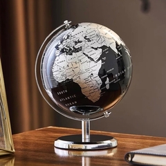 Globo Terrestre Decorativo Brilhante , ideal para decoração nobre e bonita. Globo terrestre grande e bonito com brilho espelhado . objeto decorativo para mesa , home office estante , nicho e aparador . Globo mapa mundi terrestre para escritório de advocac