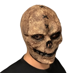 Máscara Realista Caveira Crânio Costurado | Dr. Jonathan Crane ( Scarecrow - Espantalho do Batman ) Esqueleto Terror de Látex na internet
