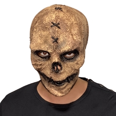 Máscara Realista Caveira Crânio Costurado | Dr. Jonathan Crane ( Scarecrow - Espantalho do Batman ) Esqueleto Terror de Látex