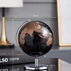 Globo Terrestre Decorativo Brilhante , ideal para decoração nobre e bonita. Globo terrestre grande e bonito com brilho espelhado . objeto decorativo para mesa , home office estante , nicho e aparador . Globo mapa mundi terrestre para escritório de advocac