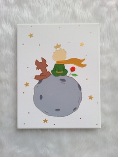 Hand embroidered and painted canvas- The little prince - buy online