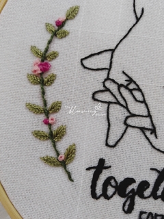 Together forever - SMALL - Hand Embroidered Decorative Hoop - buy online