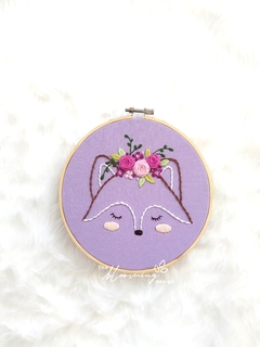 Fox with flowers - SMALL