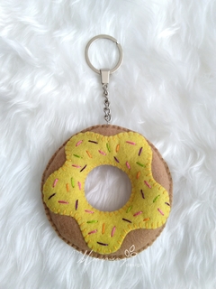 Fun donut with yellow glaze