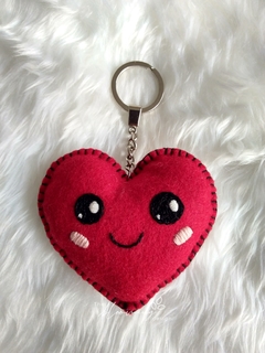 Red Heart with Kawaii smile