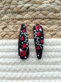 Hairclip - Red Flowers - buy online