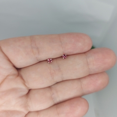 BRINCO ZIRCÔNIA ROSA 3MM - ONDAZUL