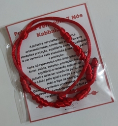 Pulseira Vermelha 7 Nós Kabbalah