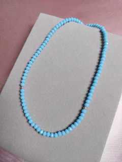 Choker Cristais Azul Claro - comprar online