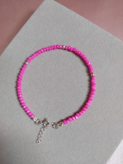 Pulseira Cristal Rosa Pink