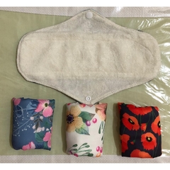 Kit absorventes femininos menstruais de pano laváveis Simfamily