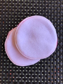 Absorventes laváveis reutilizáveis para seios (amamentação) - tecido absorvente + tecido impermeável