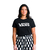 Camiseta Vans Fem - Classic Flying V Crew Black/White