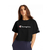 Cropped Champion Fem - Logo Script Ink Preto