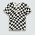 Camiseta Vans Infantil - Warped 66 Checkerboard Black - Capivaras Skate Shop