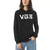 Moletom Vans Fem - Classic V II Hoodie Black/White