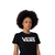 Camiseta Vans - Flying V Crew Black/White na internet