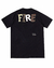 Camiseta Fire - Random Letters Preto