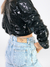 Cropped de paetê 3/4 - Tay Trendy Store - Exclusividade ao alcance de todas!