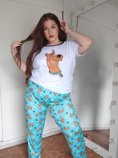 Pijama curvy plus size scooby manga corta y pantalón en internet