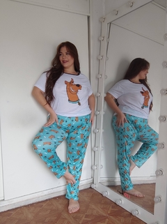 Pijama curvy plus size scooby manga corta y pantalón - comprar online