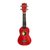 UKELELE LEONARD SOPRANO CON FUNDA - COLOR ROJO