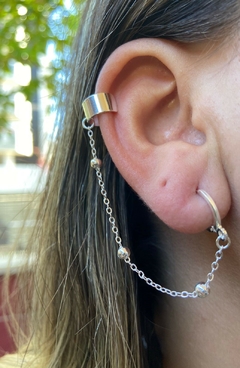 Brinco Ear Cuff Corrente Bolinha - loja online