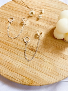 Brinco Ear Cuff Corrente Mini Coração - Sarvi Acessórios