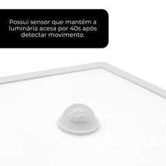 Painel Plafon Led Com Sensor 18w Sobrepor Quadrado Luz Frio - comprar online