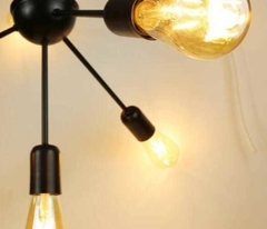 Luminária Lustre Pendente Sputnik Átomo Preto Design 10 Lampadas na internet