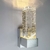 Arandela Cristal Quadrada Com Bolhas Dourado 3 Cores Bivolt - - comprar online