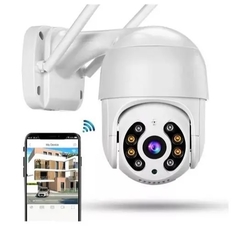 Câmera de segurança Haiz HZ-A8 com resolução de 2MP visão nocturna incluída branca wifi - Center Comp Led
