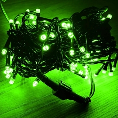 Pisca Fixo 100 Lâmpadas LED Verde - Fio Verde - comprar online