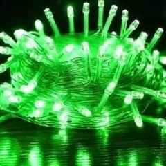 Pisca Fixo 100 Lâmpadas LED Verde - Fio Transparente - comprar online